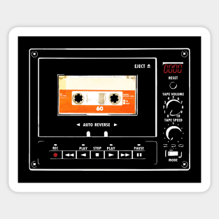 Old Cassette Tape Player Sticker